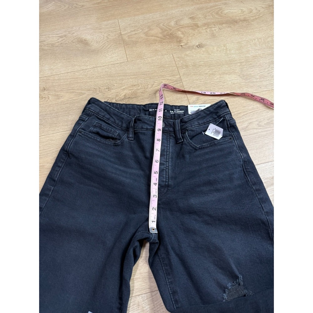 NWT Womens‎ Old Navy high rise OG straight secret slim pocket distressed jeans 6 - Picture 6 of 12